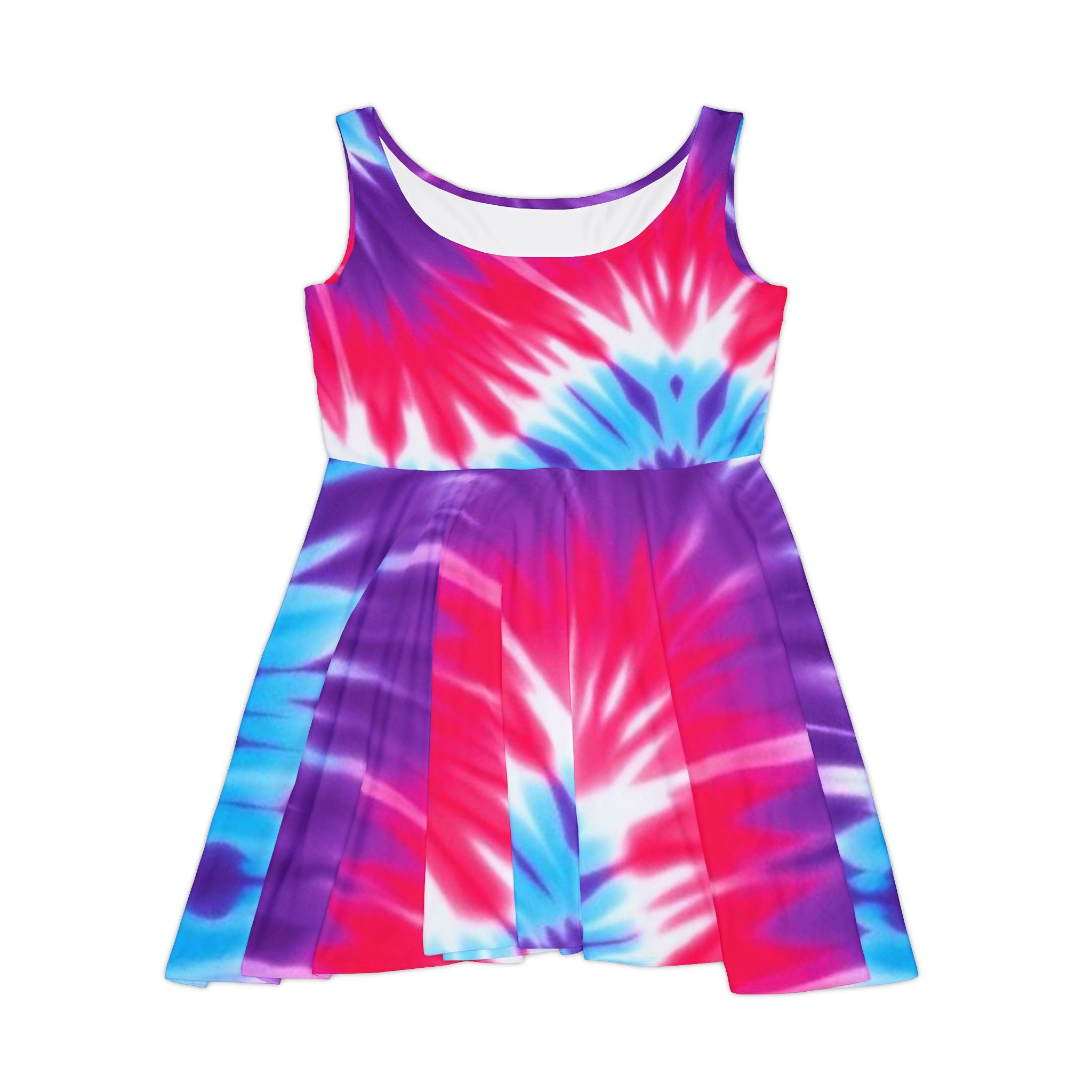 Vibrant Tie-Dye Skater Dress - Perfect for Summer Outings & Festivals