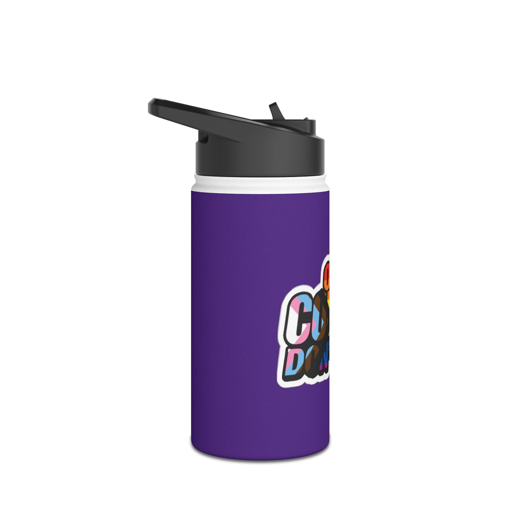 Teaching While Queer Stainless Steel Water Bottle - Perfect for Educators and Allies