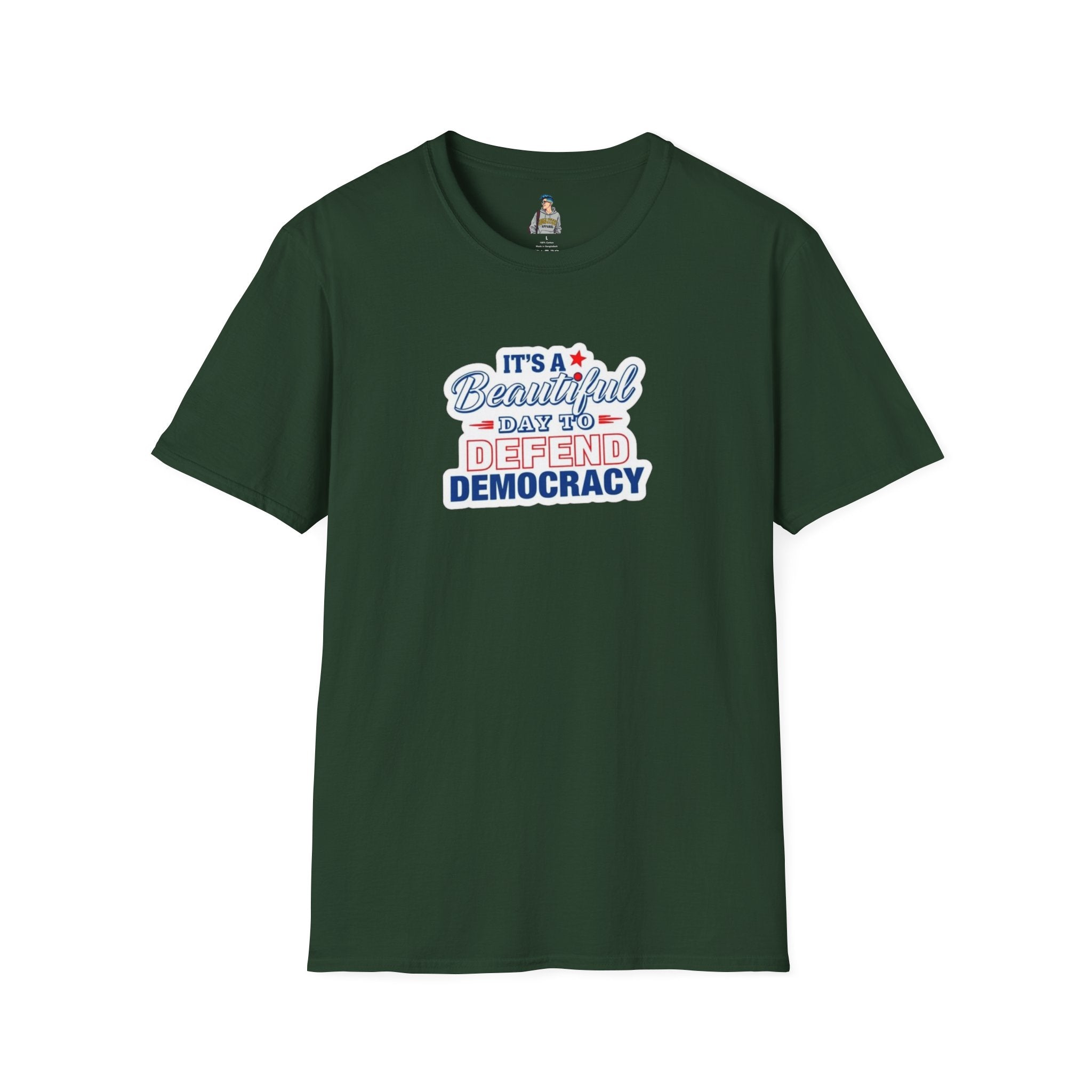 Defend Democracy Unisex Softstyle T-Shirt - Perfect for Activism and Everyday Wear