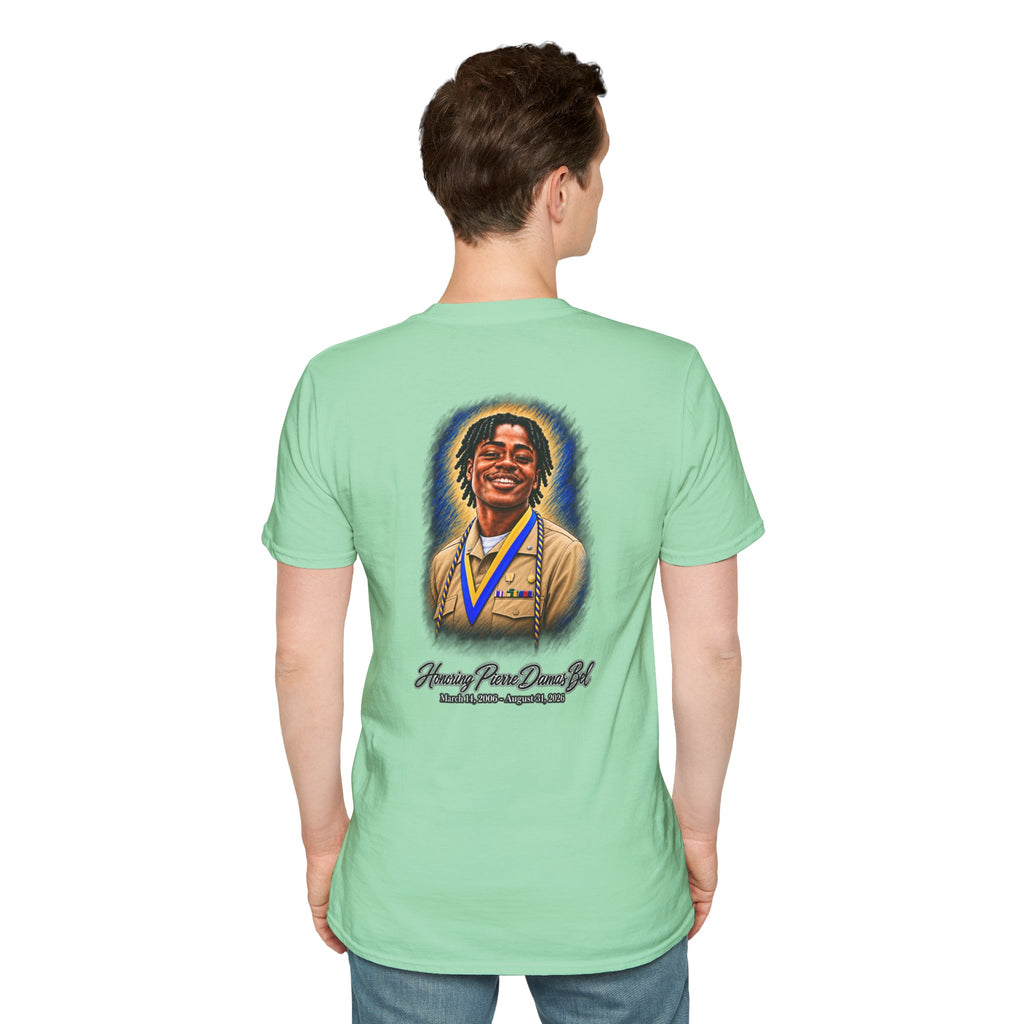 Portrait Front and Back - In Memory of Pierre Damas Bel T-Shirt