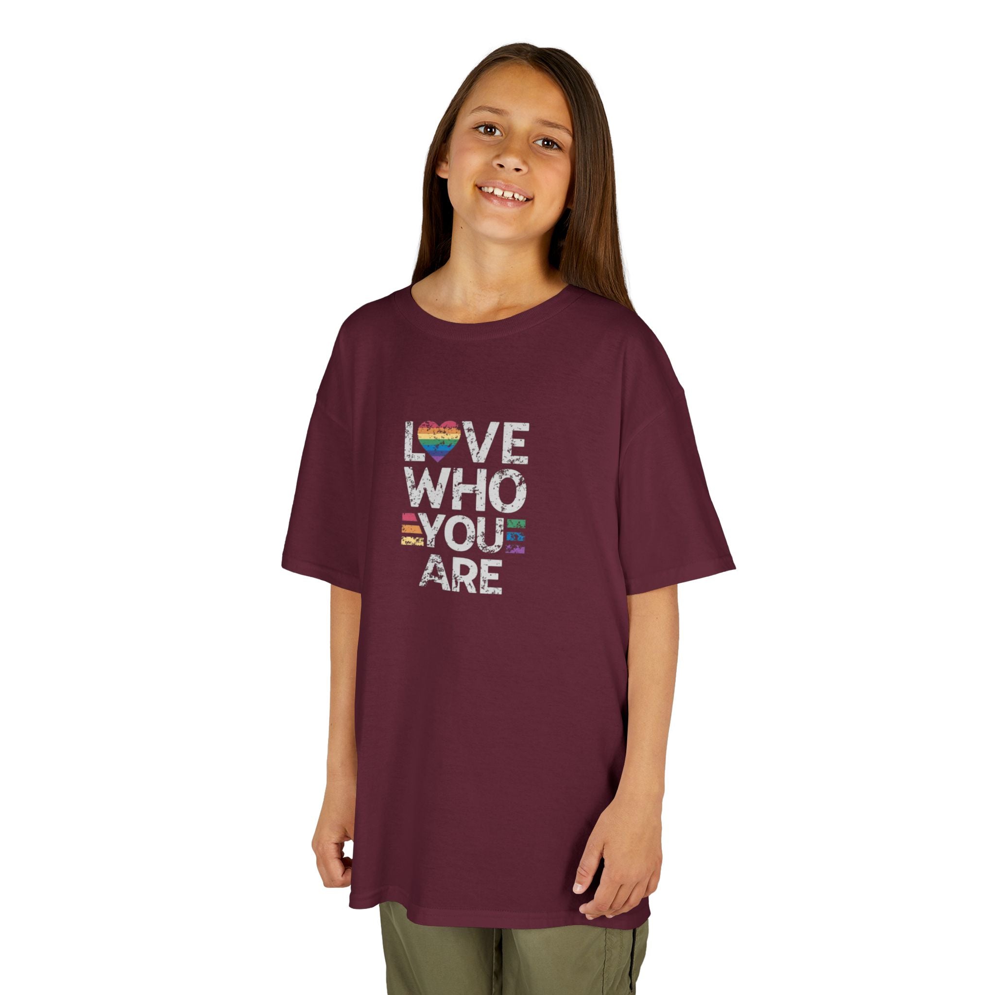 Love Who You Are Kids Heavy Cotton™ Tee - Pride Shirt for Children