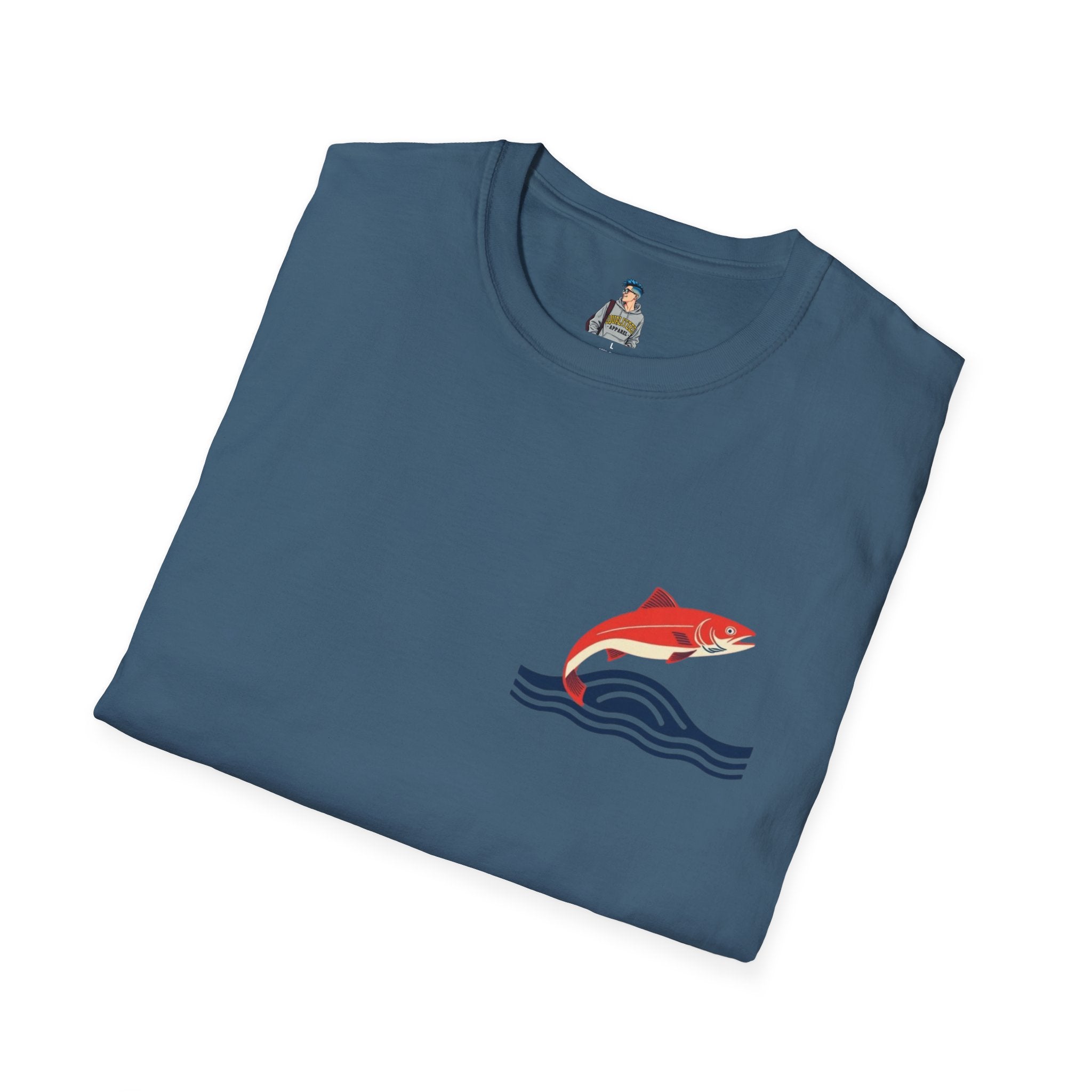 Jumping Salmon Native Pride Softstyle Unisex T-shirt