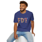 FDT Bold Floral Typography T-Shirt
