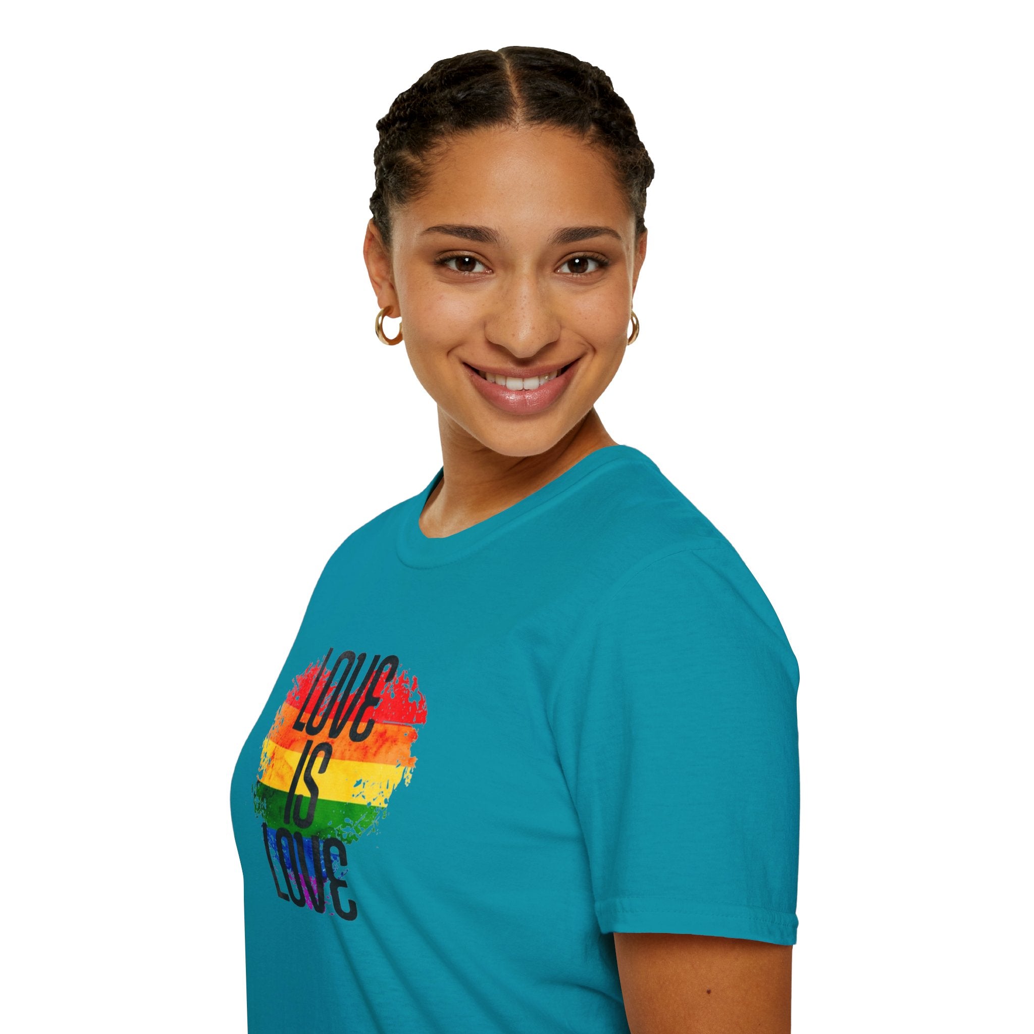 Pride Love Is Love Unisex Softstyle T-Shirt - EqualiTees.Me