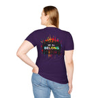 Unisex Softstyle T-Shirt: "Conversion Therapy is Torture" & "We All Belong" - LGBTQ+ Empowerment Tee