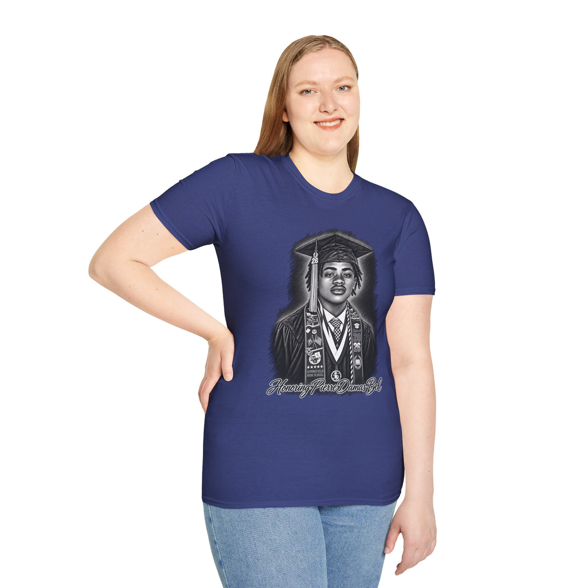Portrait Front and Back - In Memory of Pierre Damas Bel T-Shirt