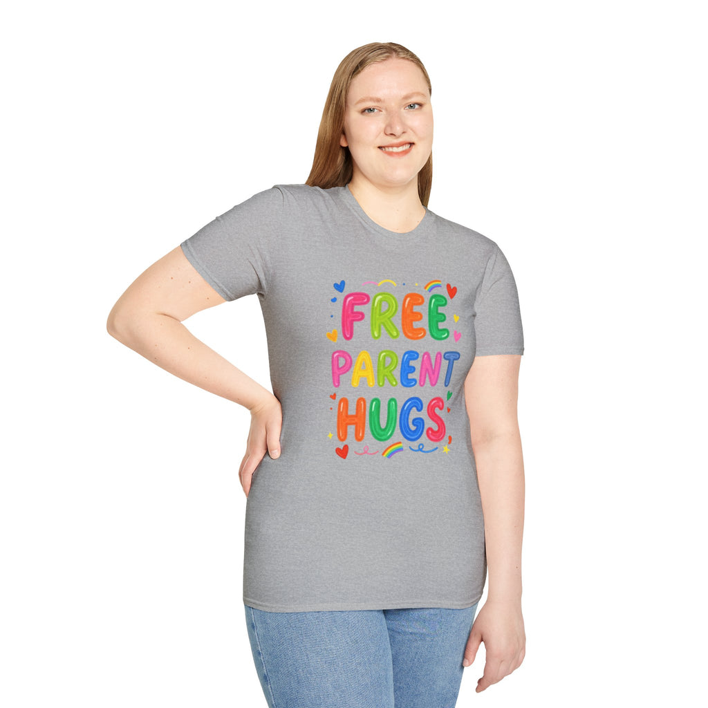 Free Parent Hugs T-Shirt — Colorful Affirming Pride