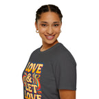 T-Shirt — "Love & Let Love" Retro Rainbow Peace Tee