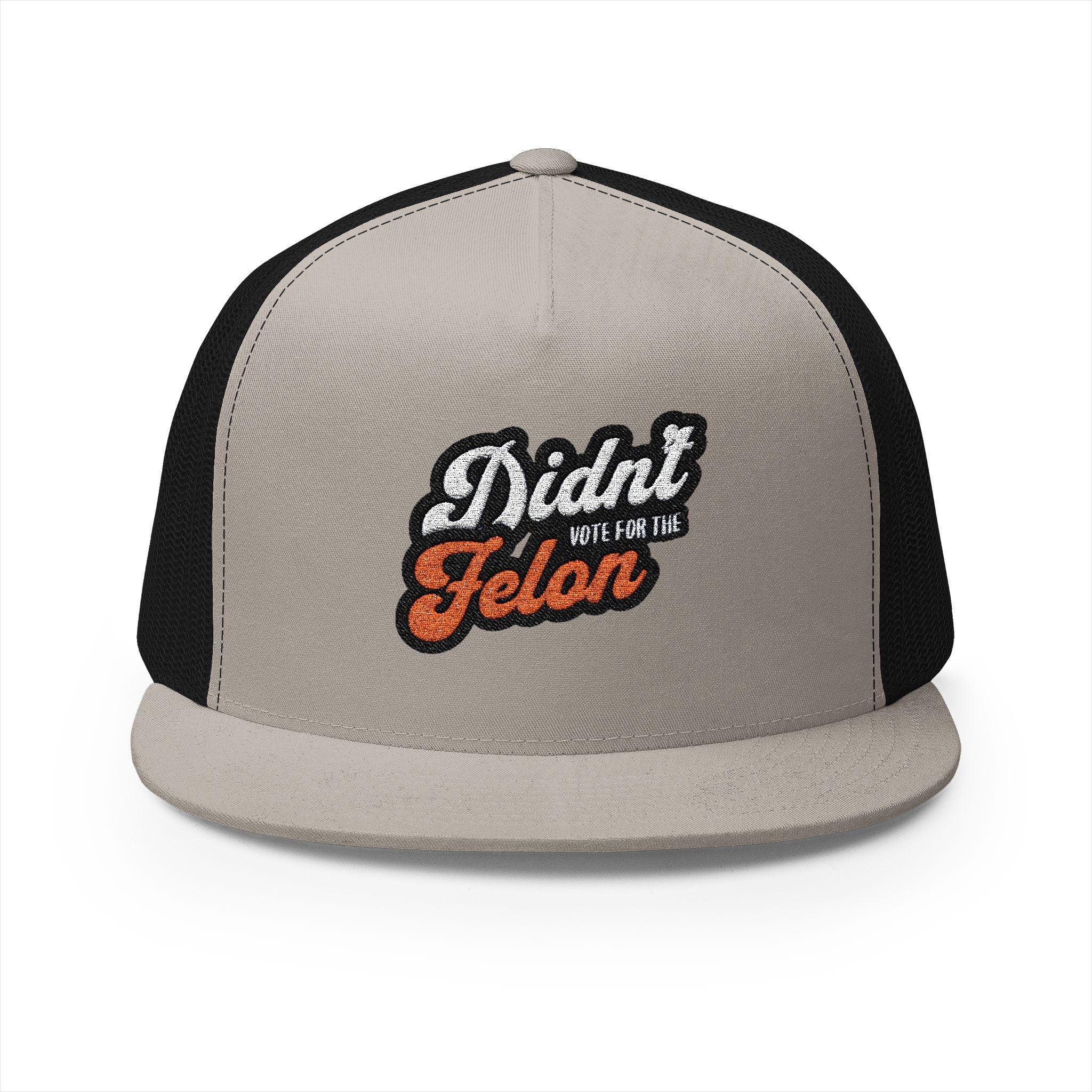 Didn’t Vote for the Felon 5 Panel Trucker Cap - Fun Political Statement Hat