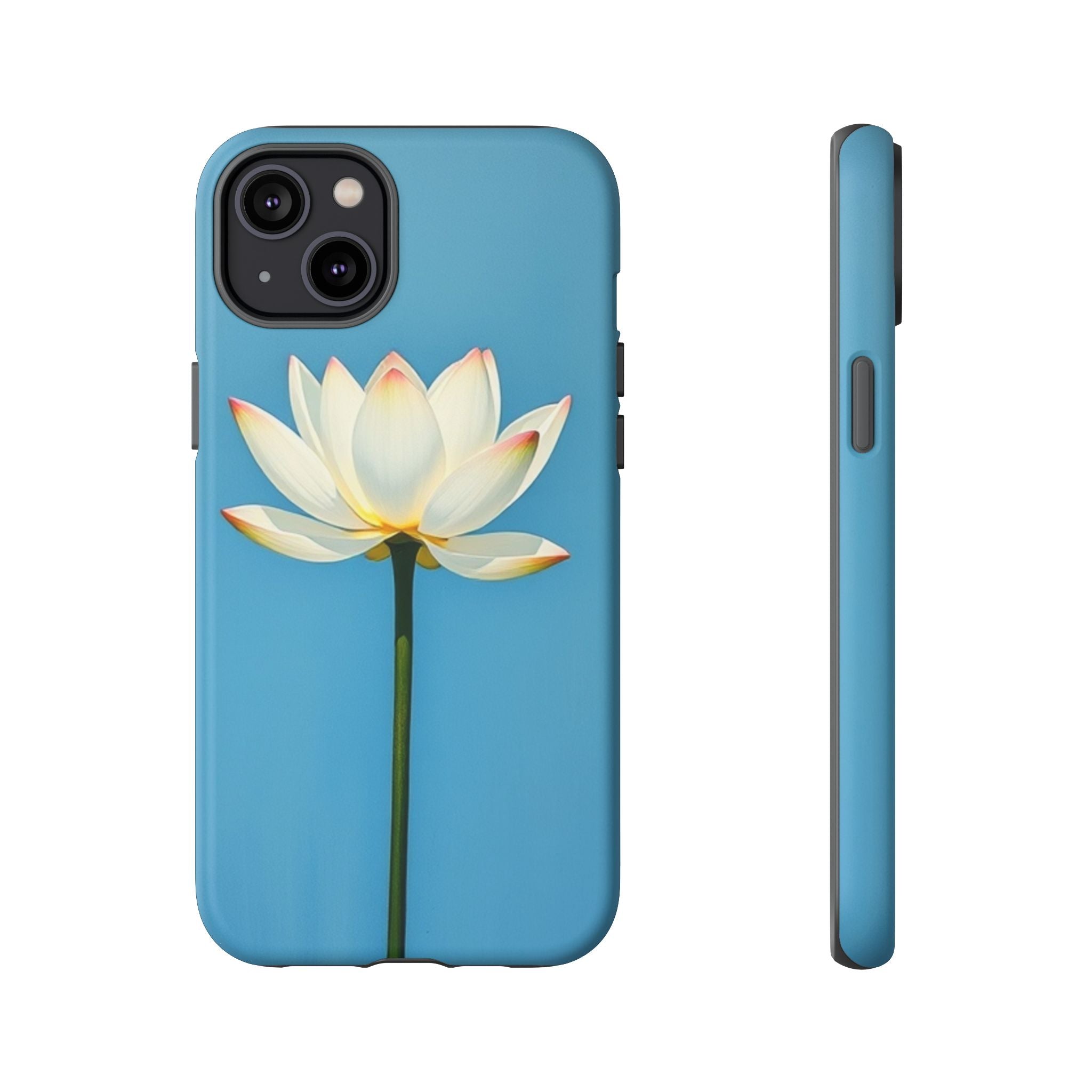 Open White Peace Lily Design Tough Case For Android & iPhone