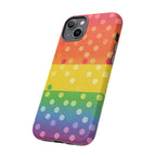 Rainbow Polka Dot Tough Phone Case for iPhone