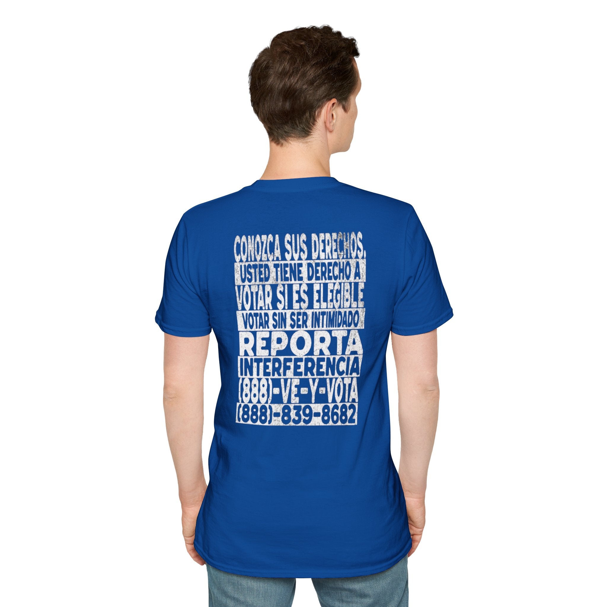 Voting Rights T-Shirt — Spanish "CONOZCA SUS DERECHOS"