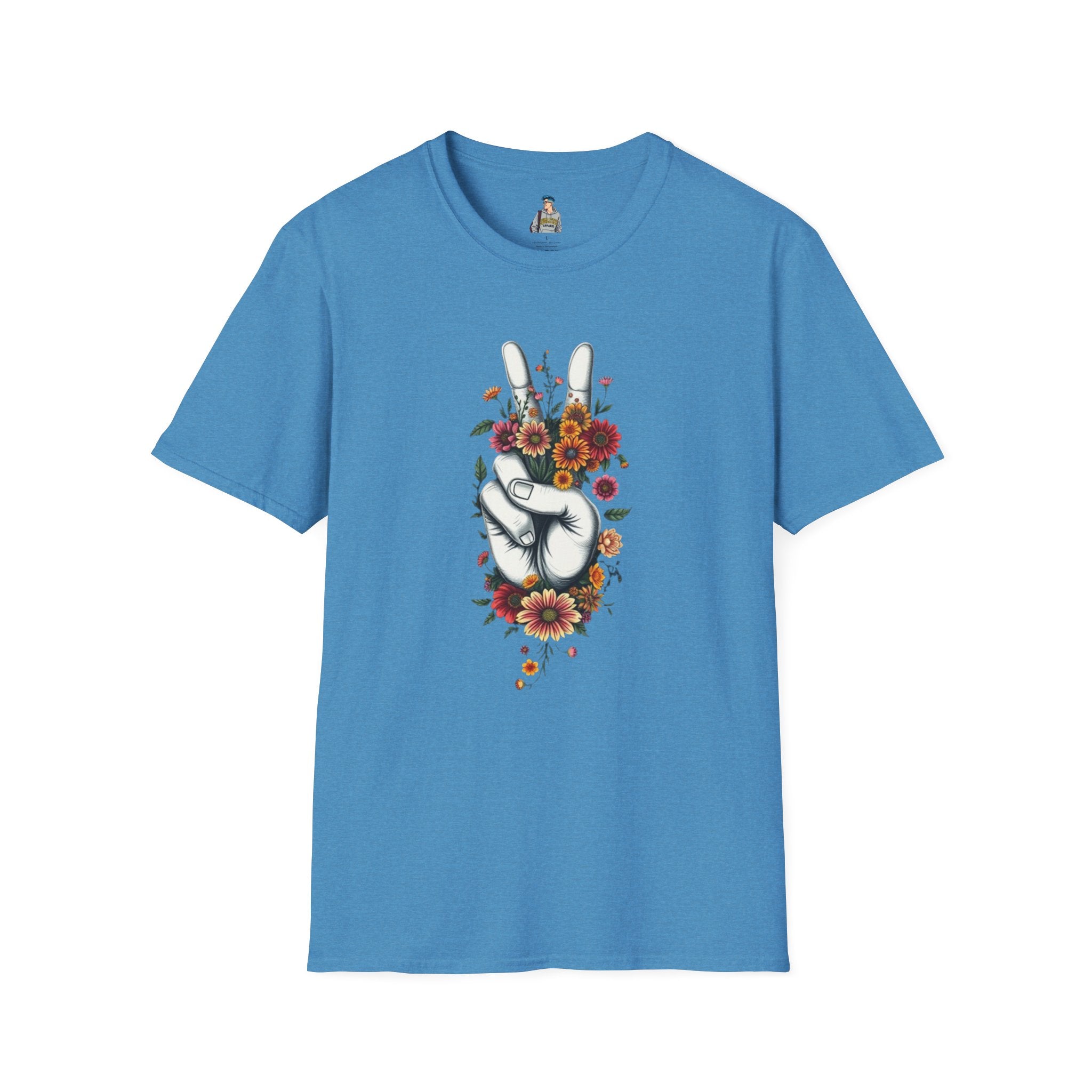 Grow Peace Unisex Softstyle T-Shirt - Boho Inspiration, Perfect for Festivals and Everyday Wear
