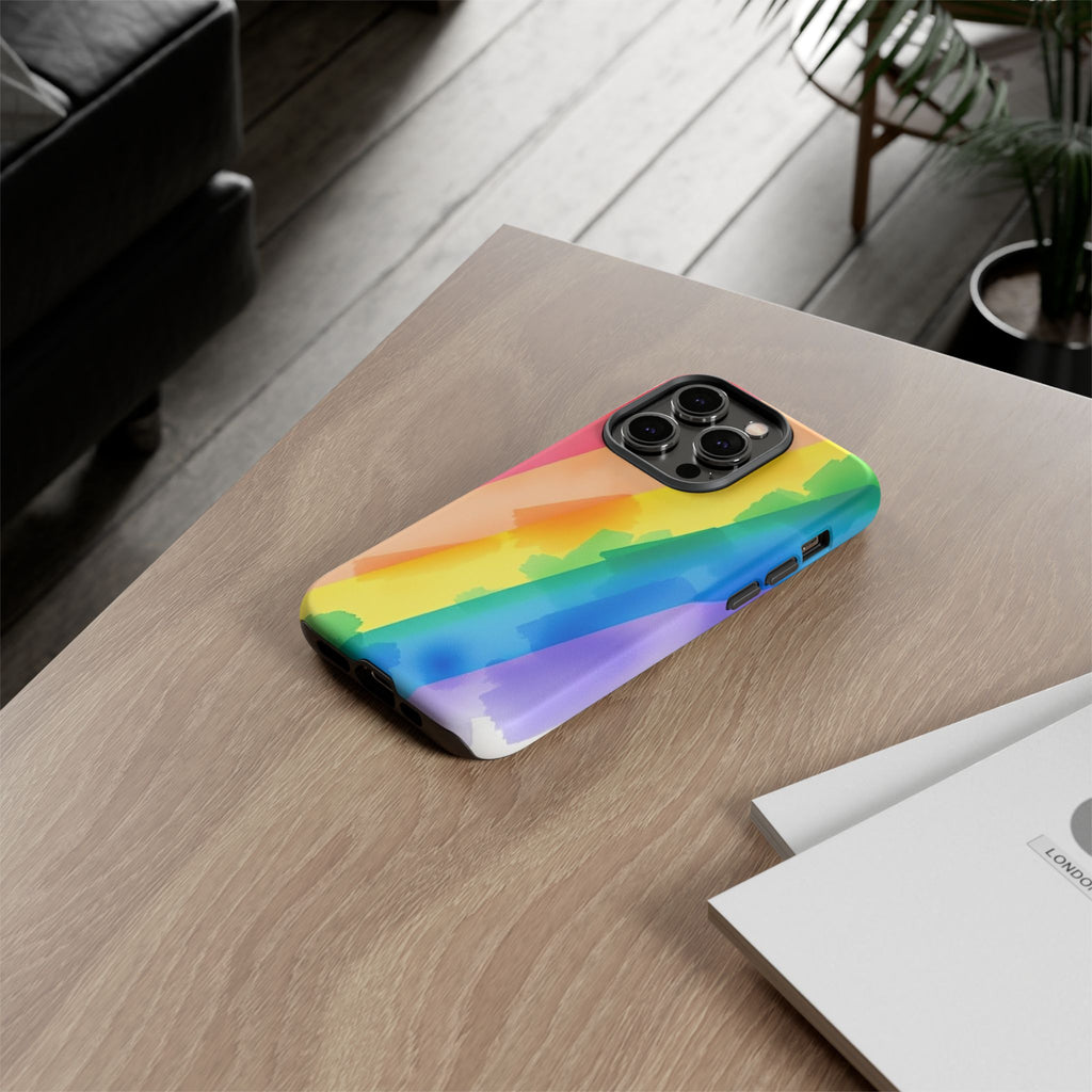 Rainbow Watercolor Art Tough Cases For Android & iPhone