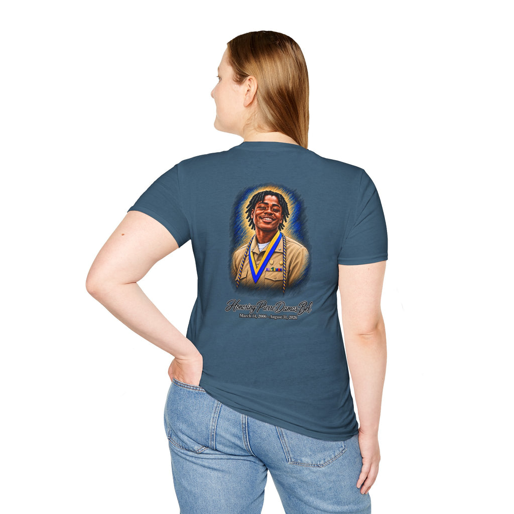 Portrait Front and Back - In Memory of Pierre Damas Bel T-Shirt