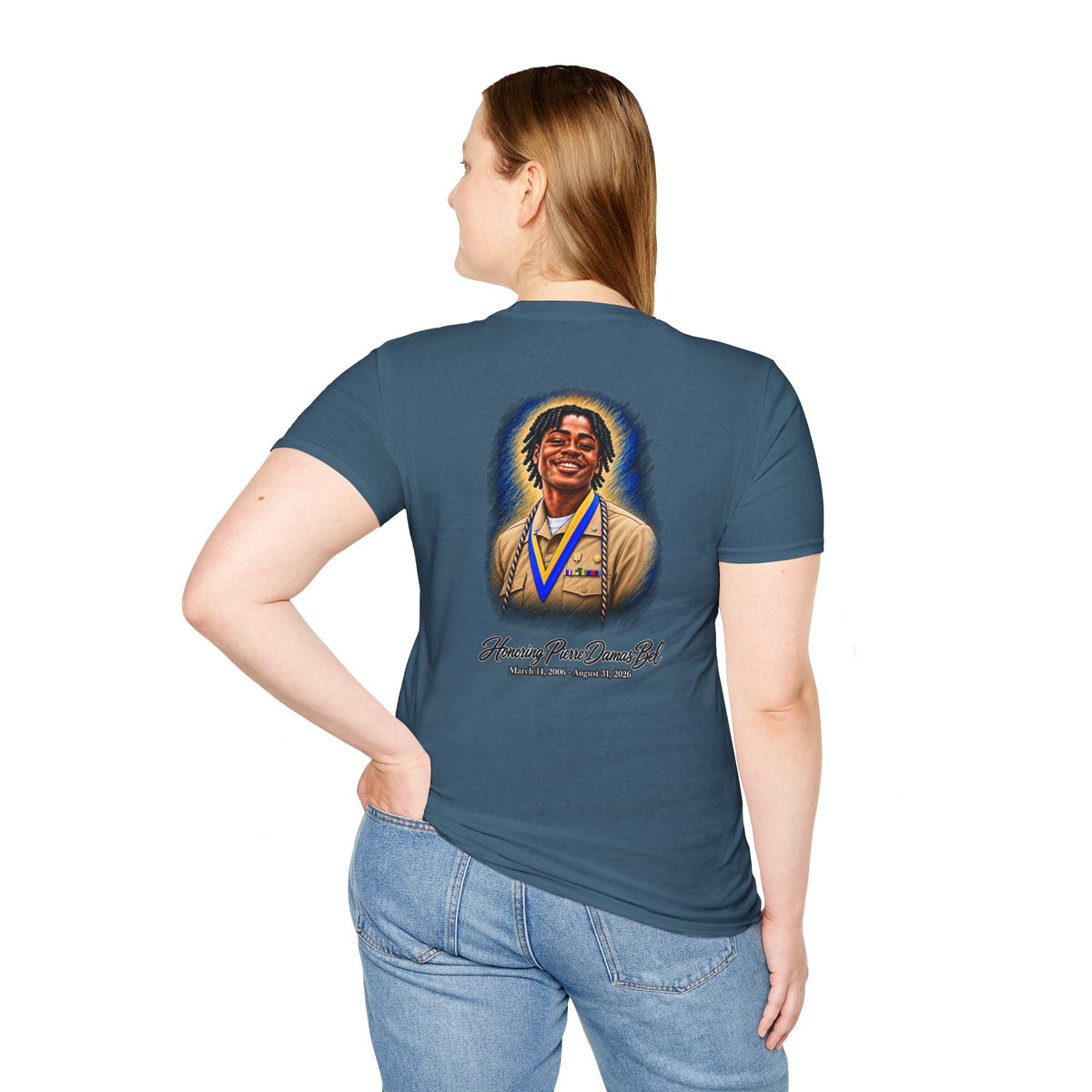 Portrait Front and Back - In Memory of Pierre Damas Bel T-Shirt