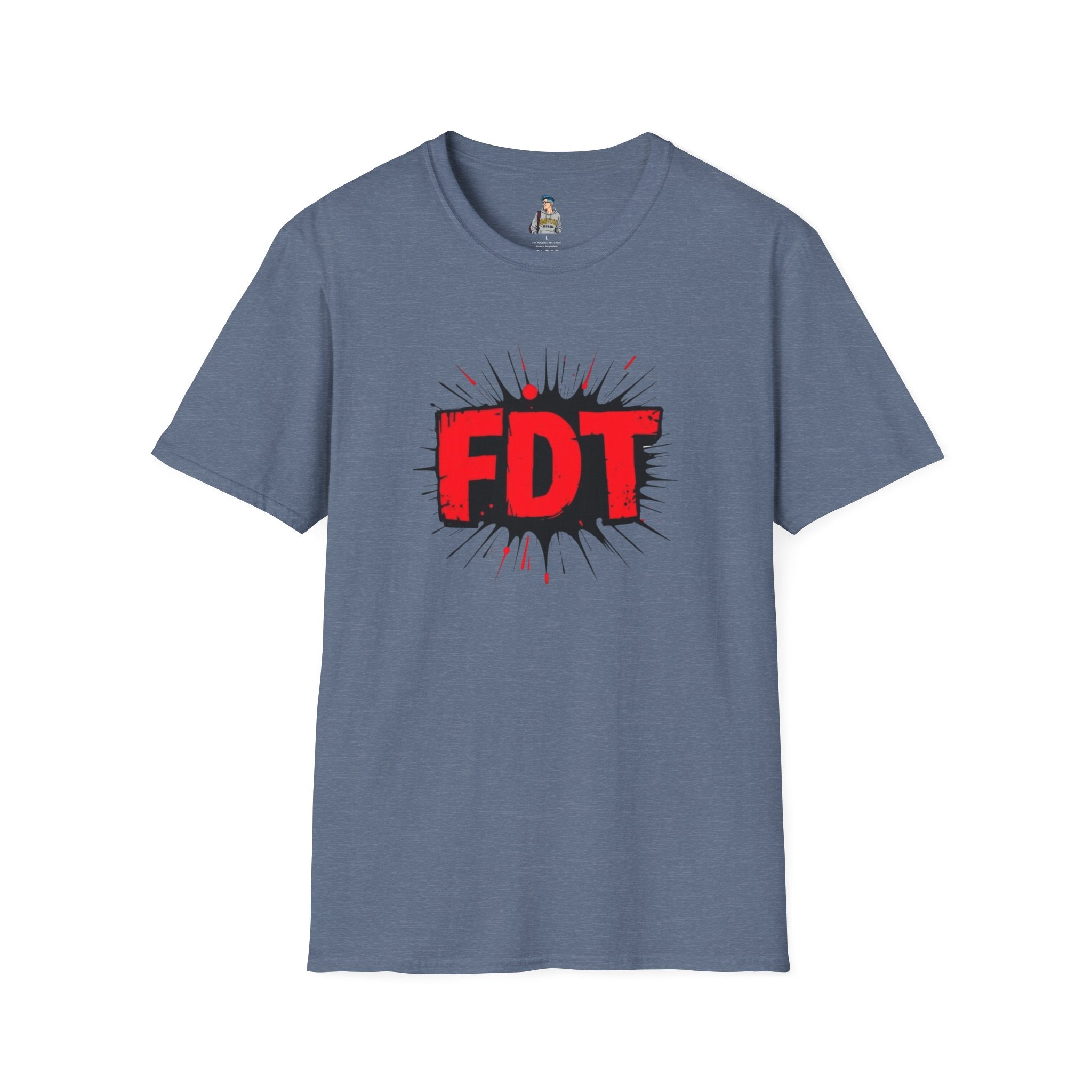 Unisex Softstyle T-Shirt with 'FDT' Graphic - Casual Streetwear for Everyday Style