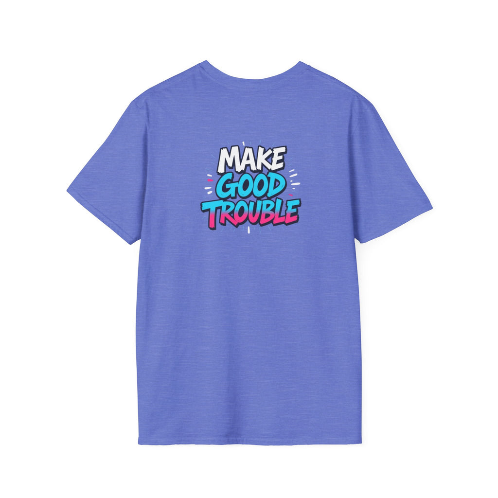 Make Good Trouble Trans Colors Graphic Unisex T-Shirt - Bold Statement Tee for Activists & Dreamers