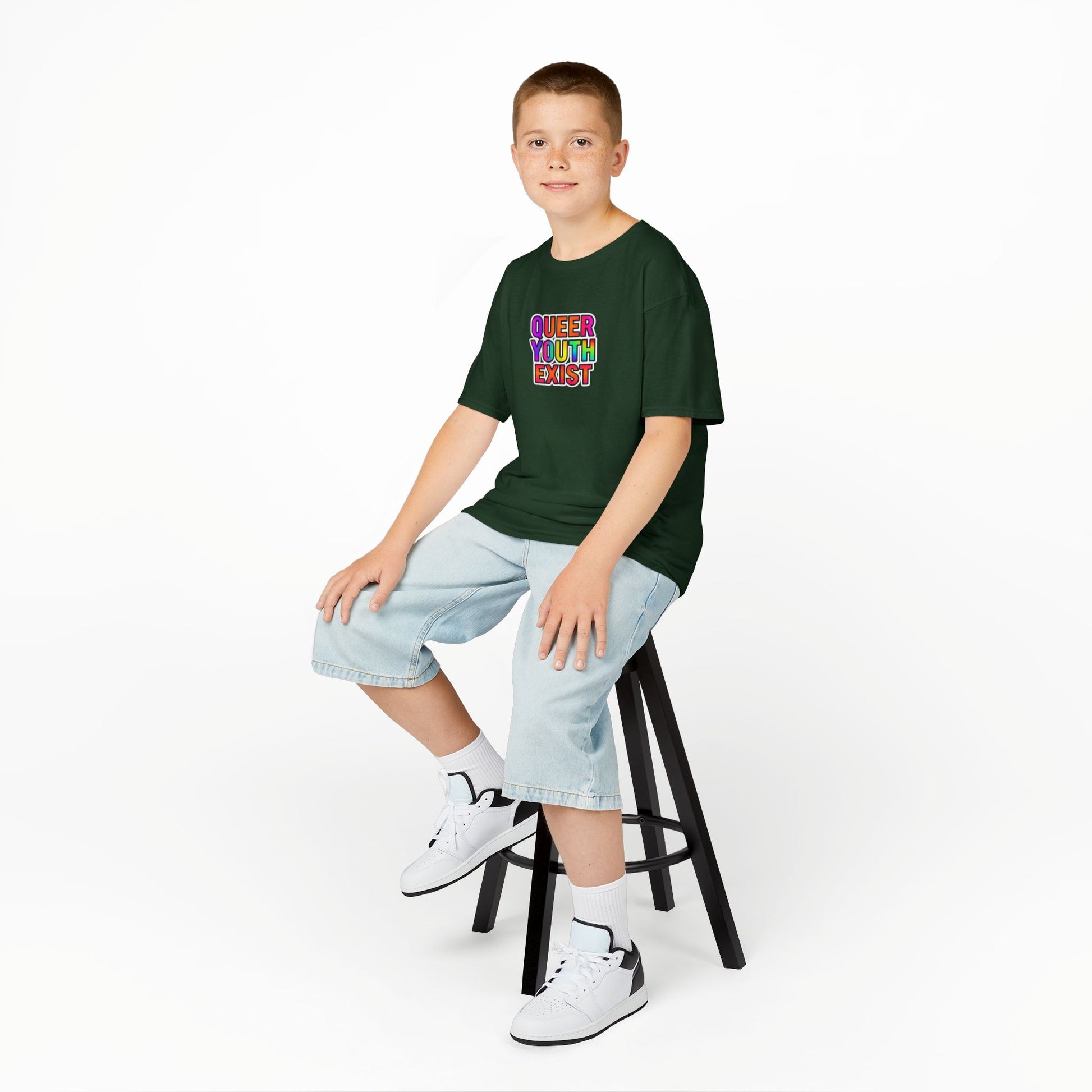 QUEER YOUTH EXIST Kids Heavy Cotton™ Tee - Pride Shirt for Children