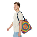 Rainbow Mandala Tote Bag
