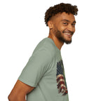 Statue of Liberty Stepping on MAGA American Flag T-Shirt — Patriotic USA Independence Day Tee