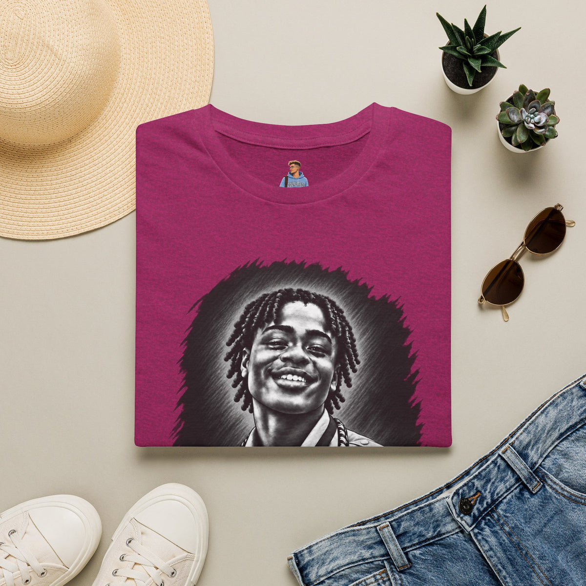 Smiling Portrait Front - In Memory of Pierre Damas Bel T-Shirt