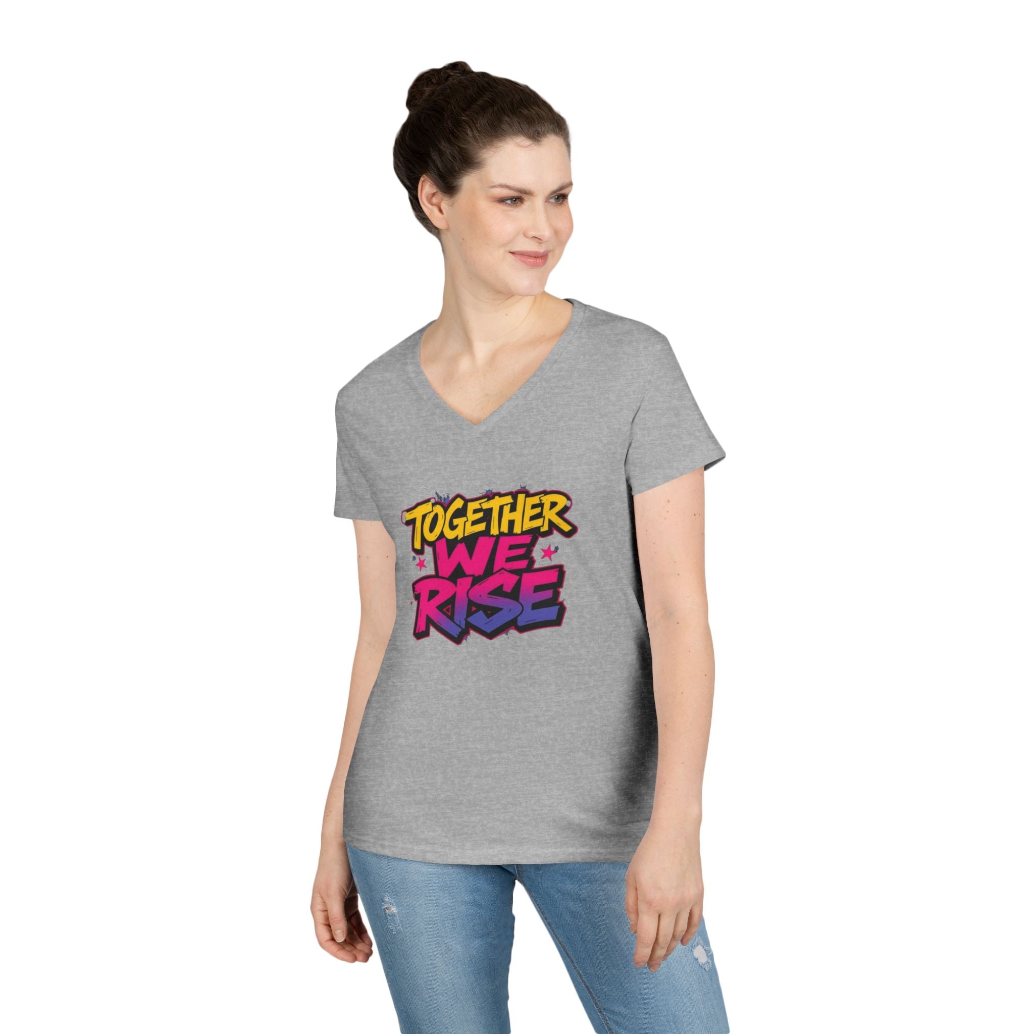 Empowerment Ladies' V-Neck T-Shirt - Together We Rise