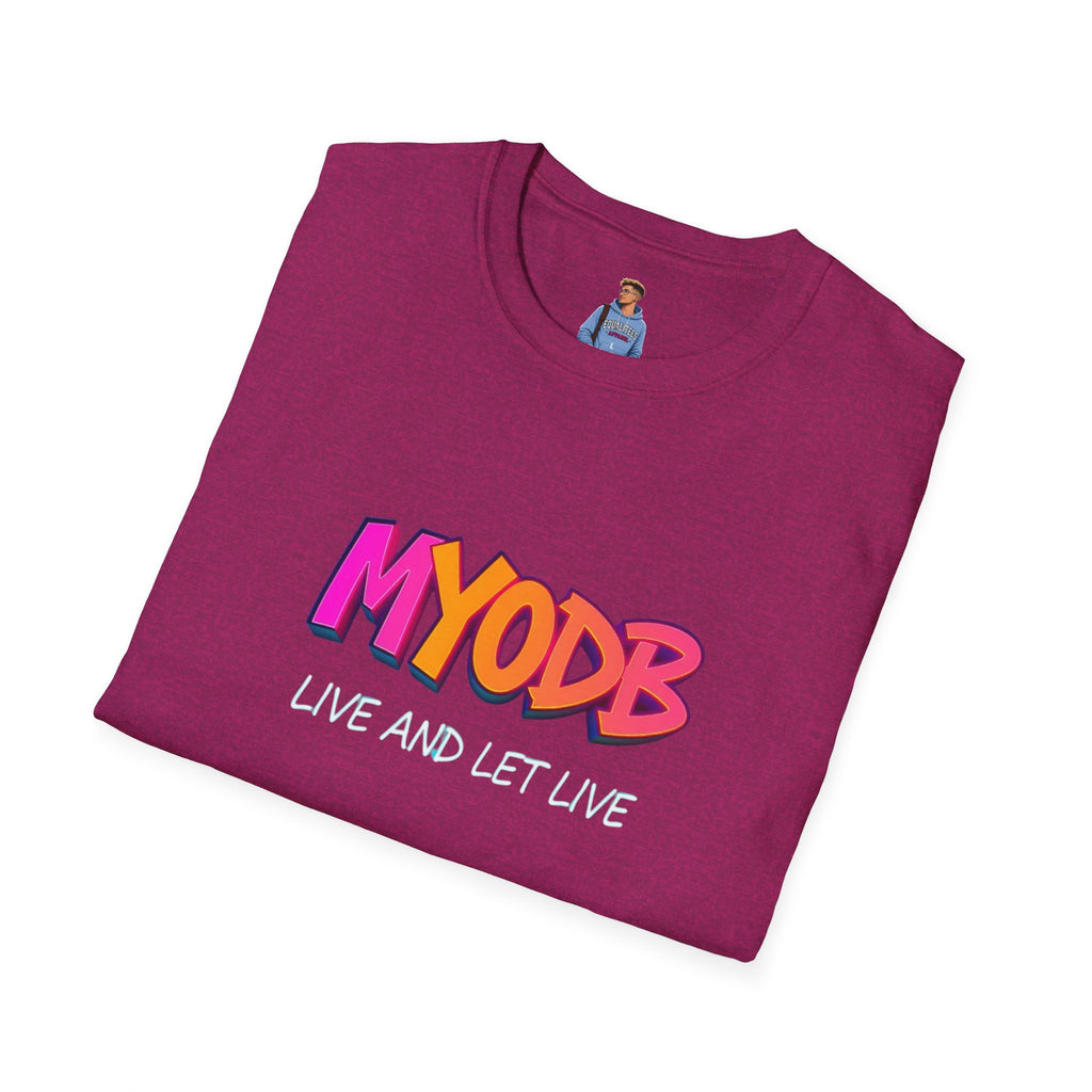 MYODB Live and Let Live T-Shirt | Unisex Softstyle Tee | Casual Streetwear