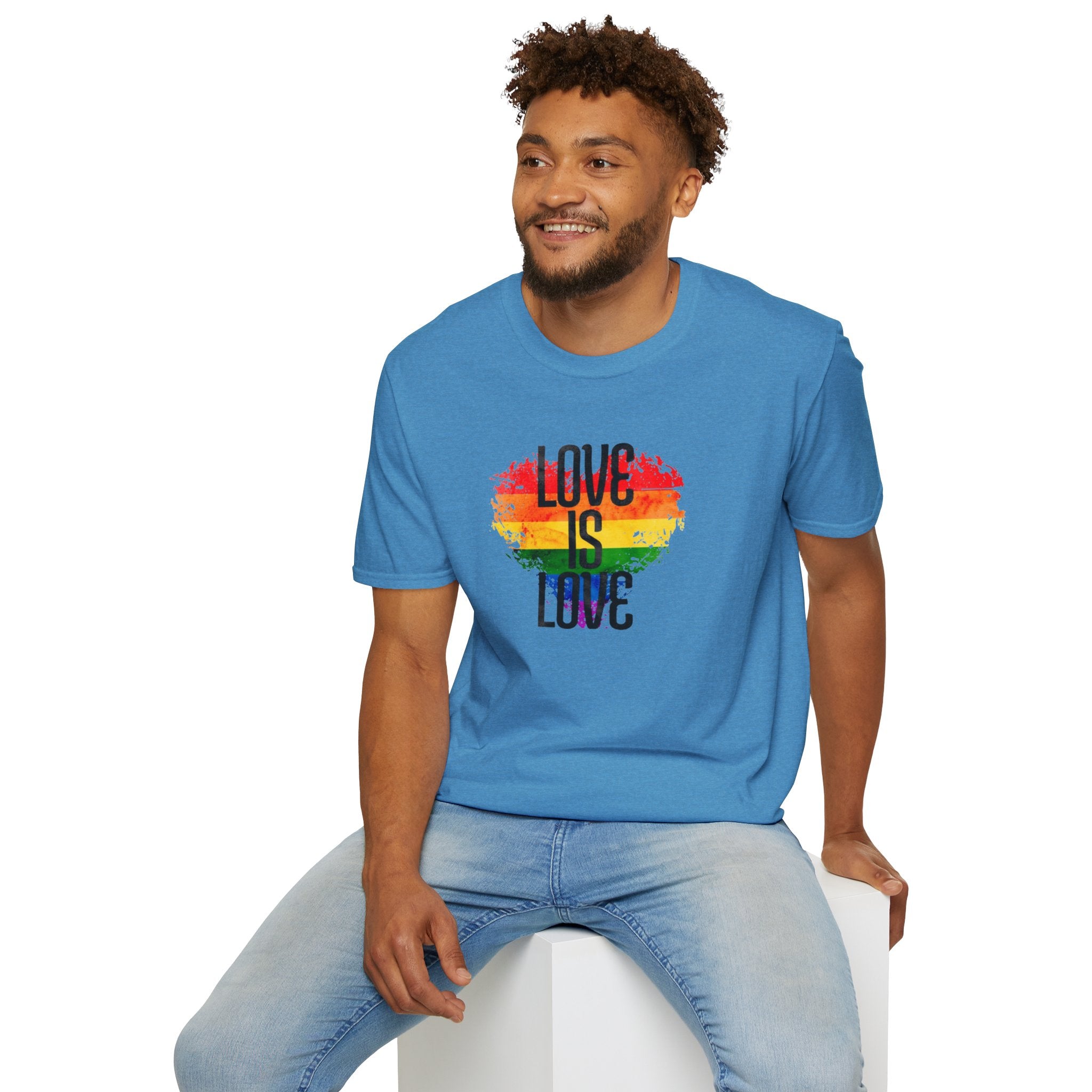 Pride Love Is Love Unisex Softstyle T-Shirt - EqualiTees.Me