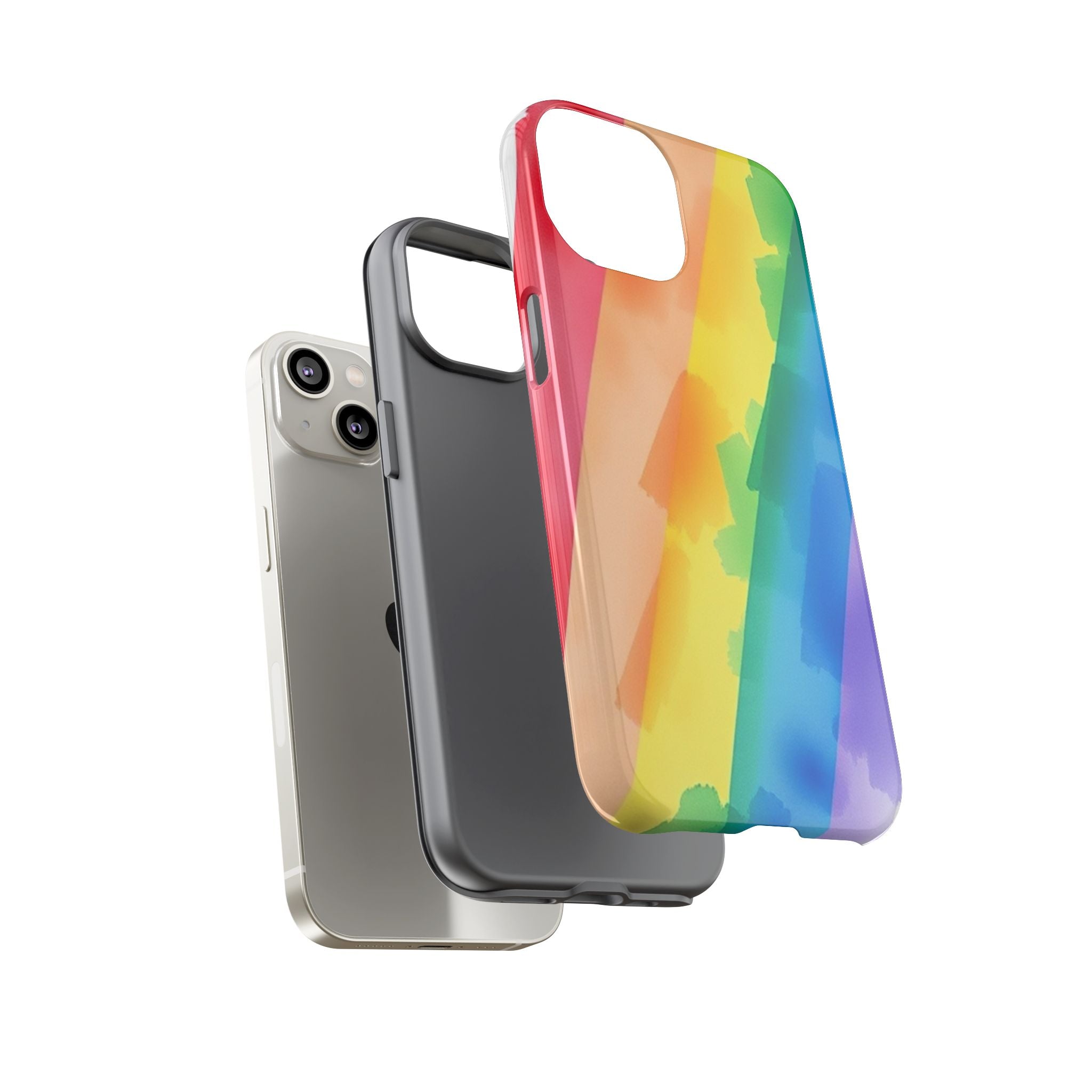 Rainbow Watercolor Art Tough Cases For Android & iPhone