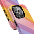 Colorful Diagonal Watercolor Tough Phone Case for iPhone