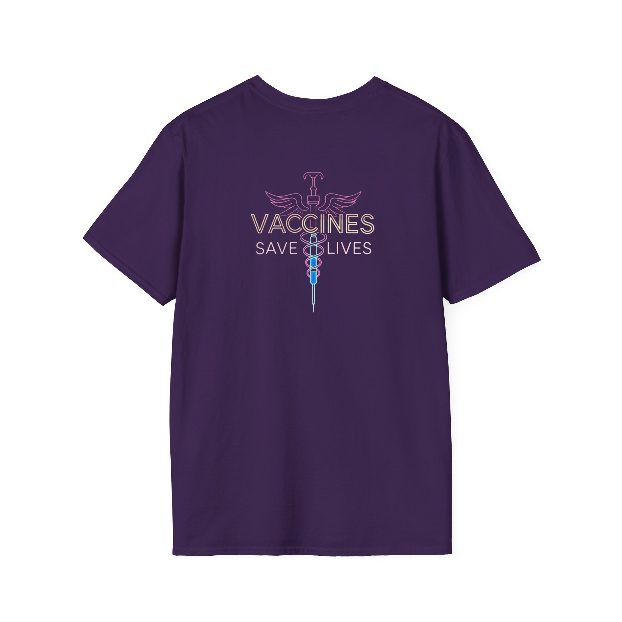 Unisex Softstyle T-Shirt - "Get Poked - Vaccines Save Lives" Statement Tee