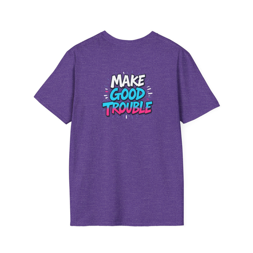 Make Good Trouble Trans Colors Graphic Unisex T-Shirt - Bold Statement Tee for Activists & Dreamers