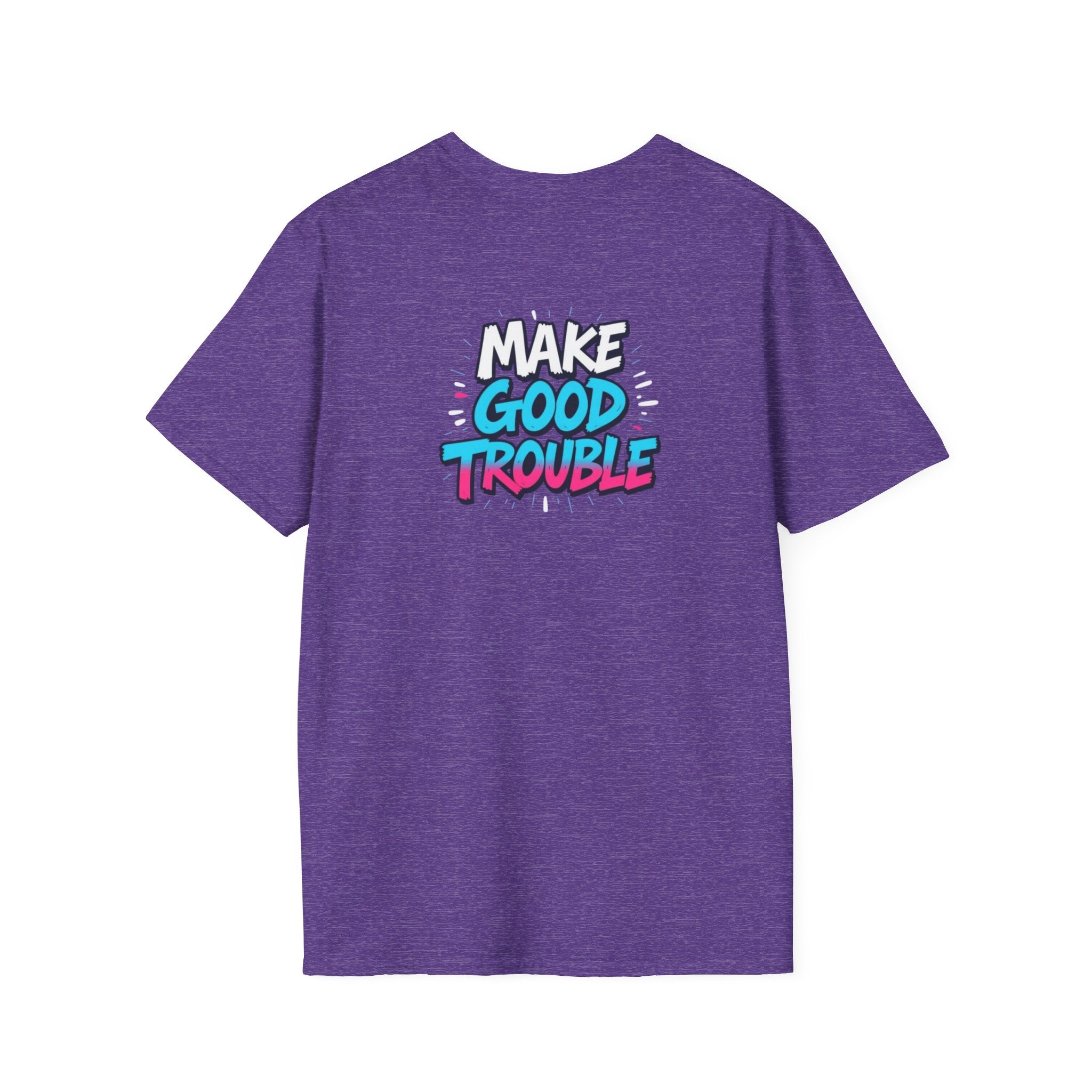 Make Good Trouble Trans Colors Graphic Unisex T-Shirt - Bold Statement Tee for Activists & Dreamers