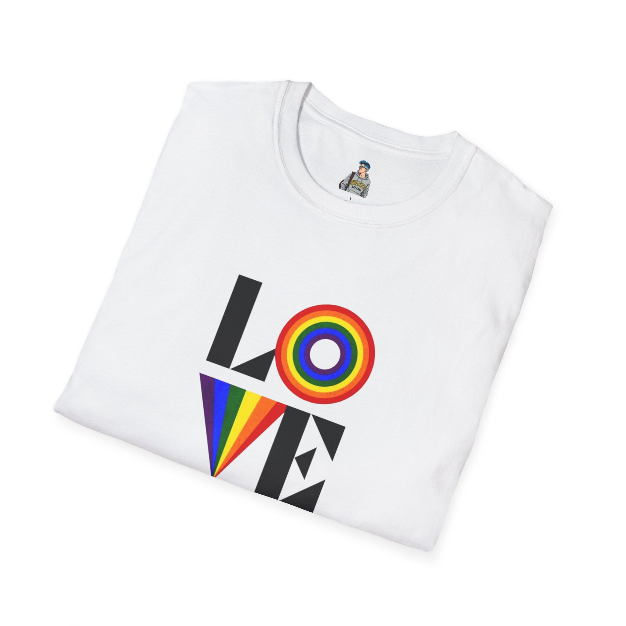 Vibrant LOVE Design for Pride Unisex Softstyle T-Shirt