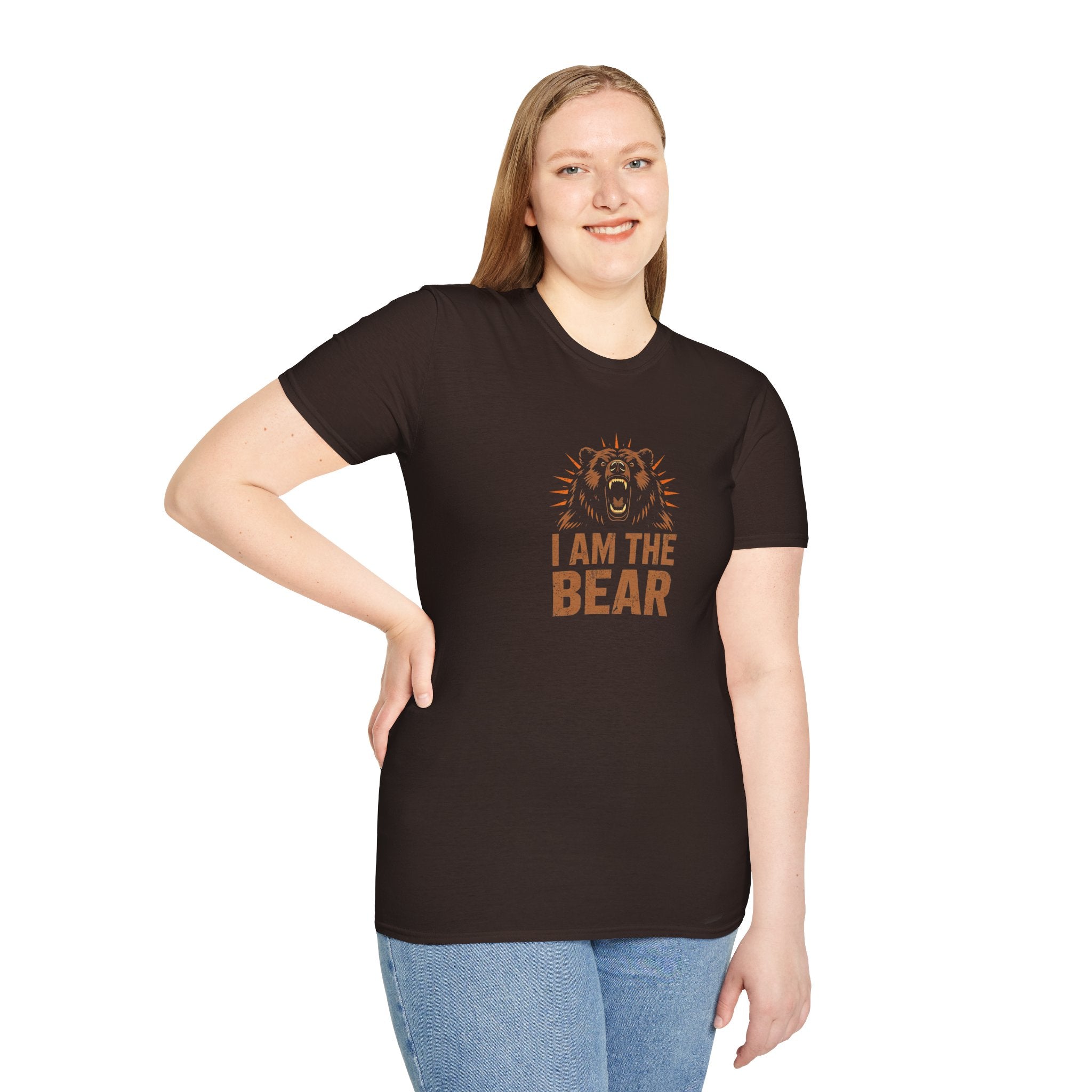 I Am The Bear, Strong Men Respect Women Unisex Softstyle T-Shirt