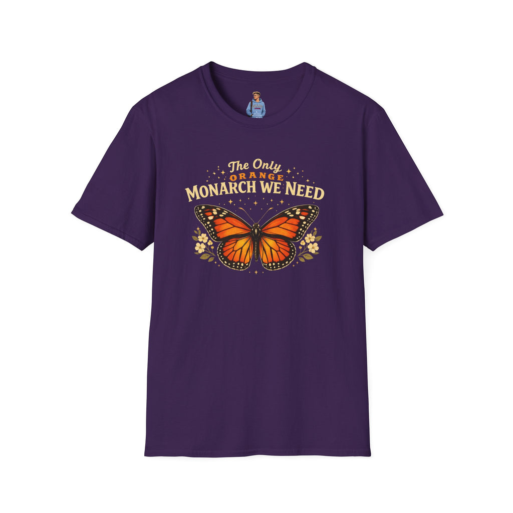 Monarch Butterfly T-Shirt — "The Only Orange Monarch We Need" No Kings Tee