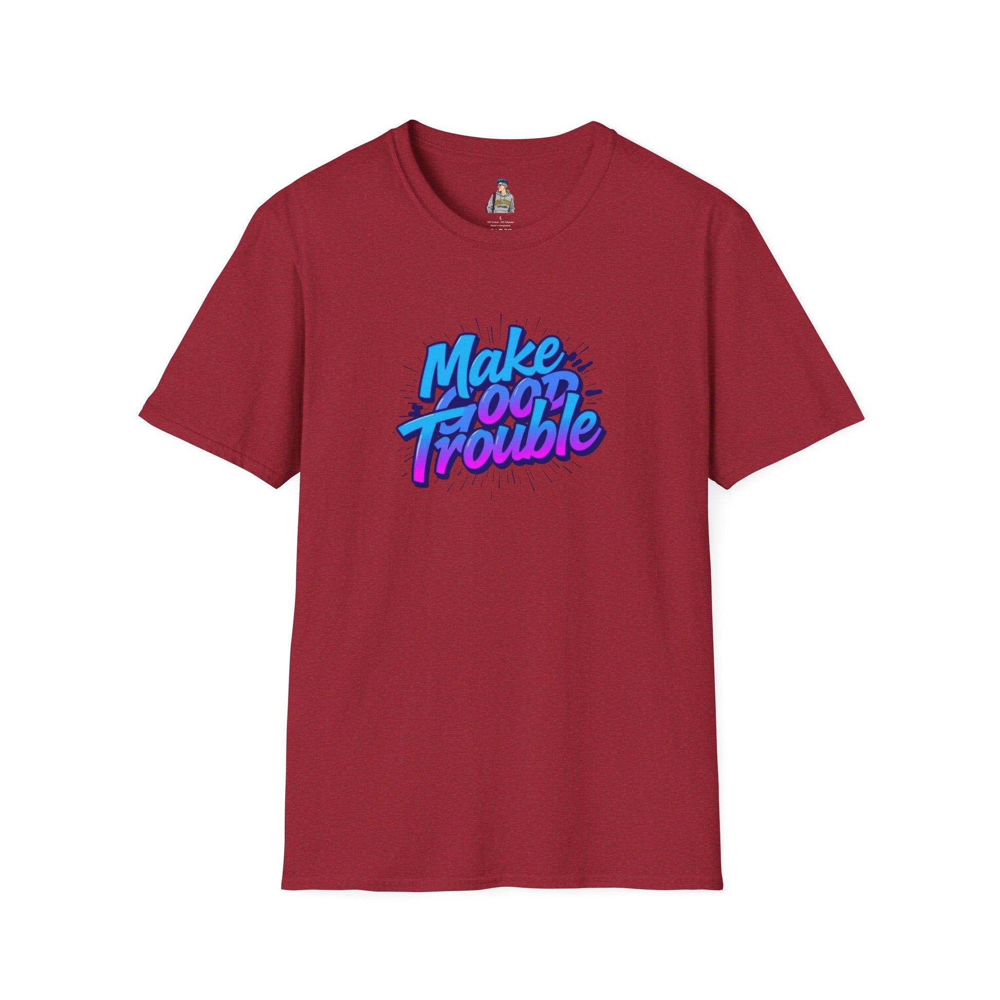 Make Good Trouble Blue Graphic Unisex T-Shirt - Fun & Bold Design for Everyday Wear
