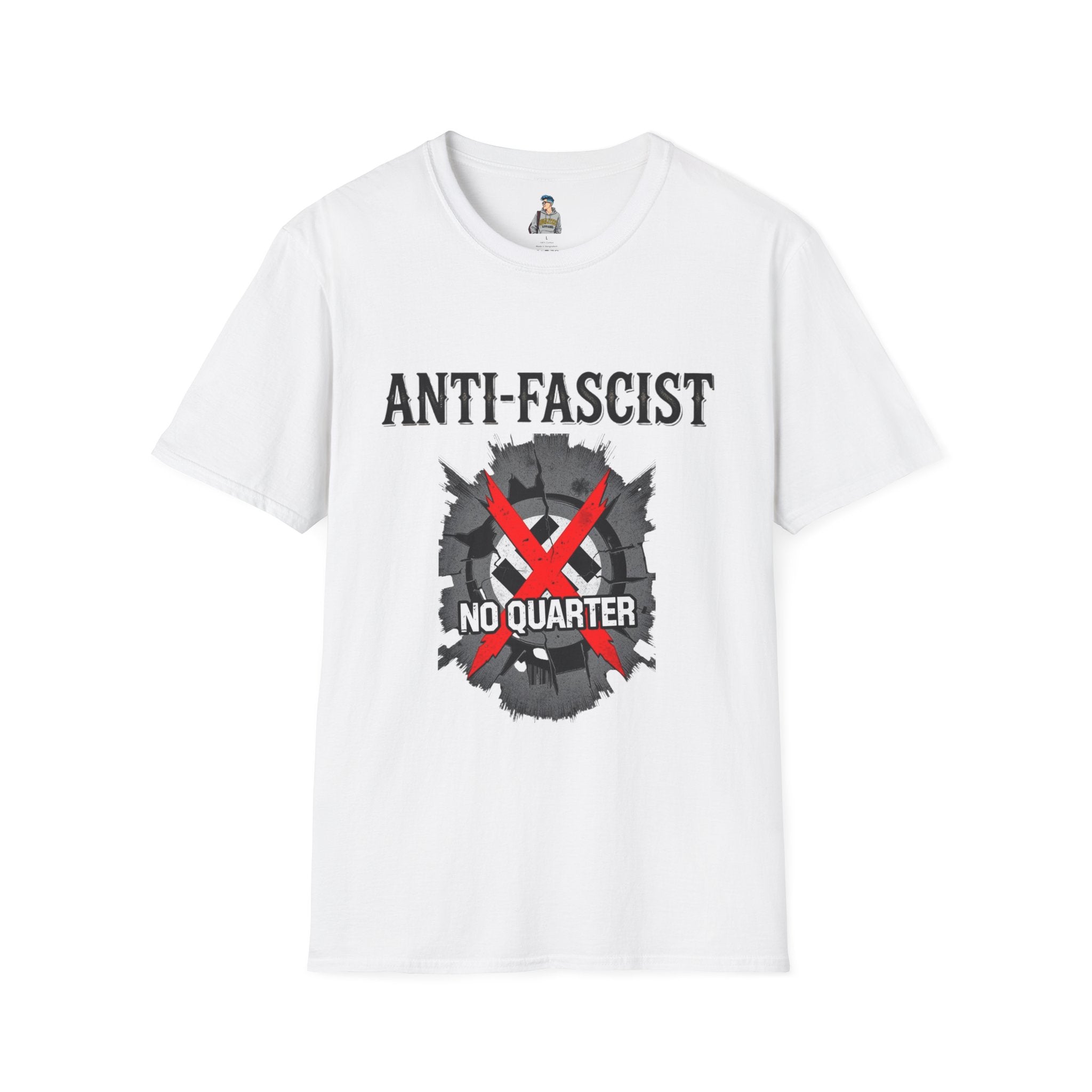 Anti-Fascist T-Shirt — Front "ANTI-FASCIST" / Back "You’re Either Anti, Or You’re Fa."