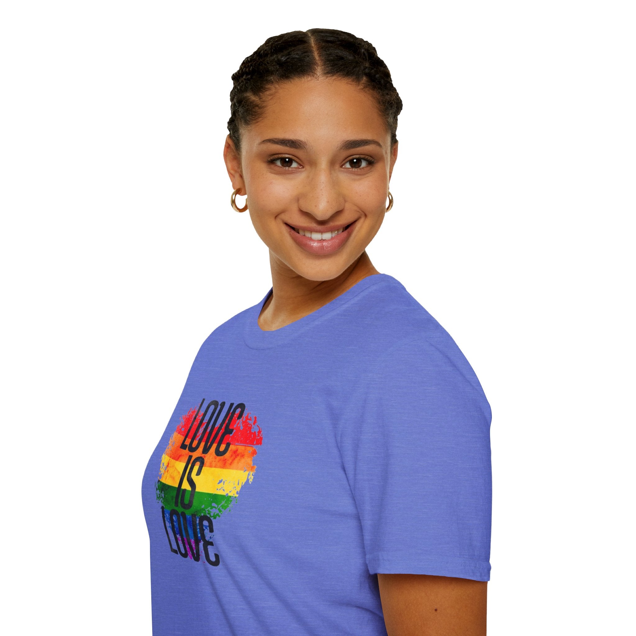 Pride Love Is Love Unisex Softstyle T-Shirt - EqualiTees.Me