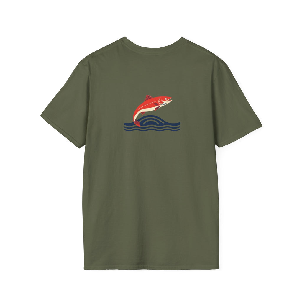 Jumping Salmon Native Pride Softstyle Unisex T-shirt