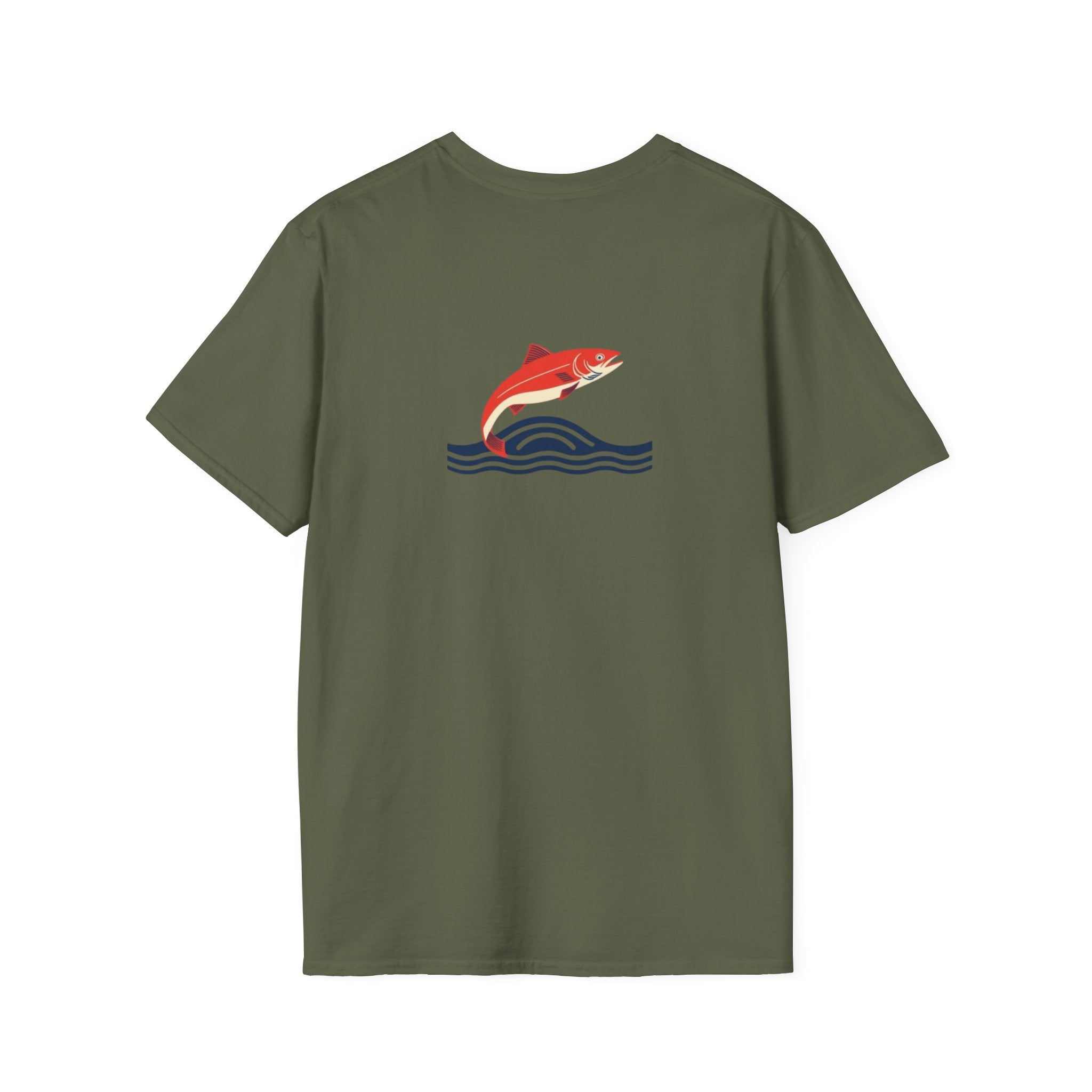 Jumping Salmon Native Pride Softstyle Unisex T-shirt