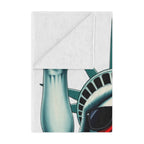 Patriotic Microfiber Blanket RESIST Lady Liberty Design