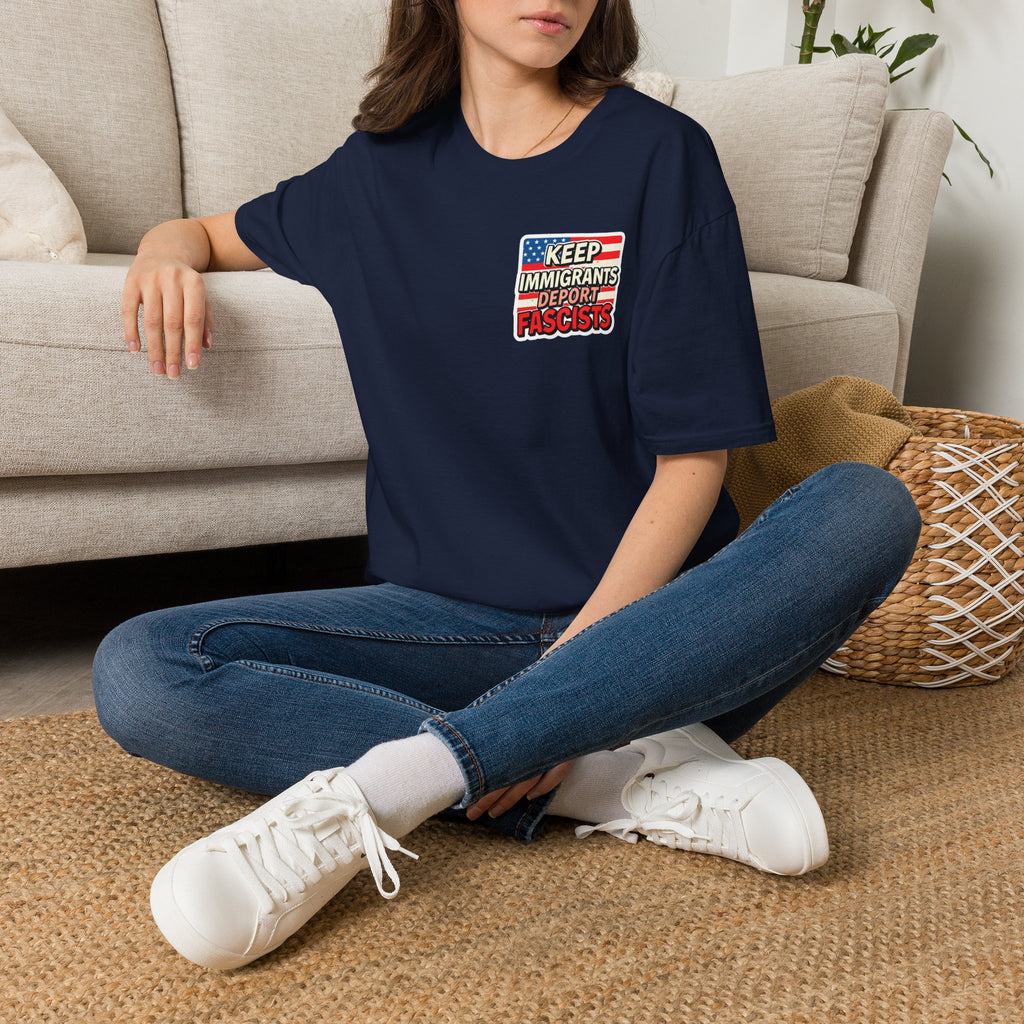 Keep Immigrants Deport Fascists Unisex Softstyle T-Shirt