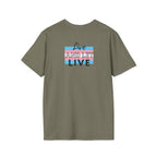 Live and Let Live Safety Pin Unisex Softstyle T-Shirt - Casual LGBTQ+ Pride Tee