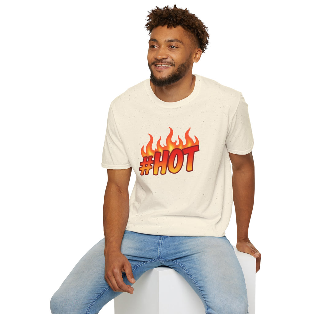 #HOT T-Shirt – Trendy Hashtag Fire Design