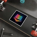Inspiring Die-Cut Stickers - 'Educate. Advocate. Celebrate.' - Perfect for Students and Activists