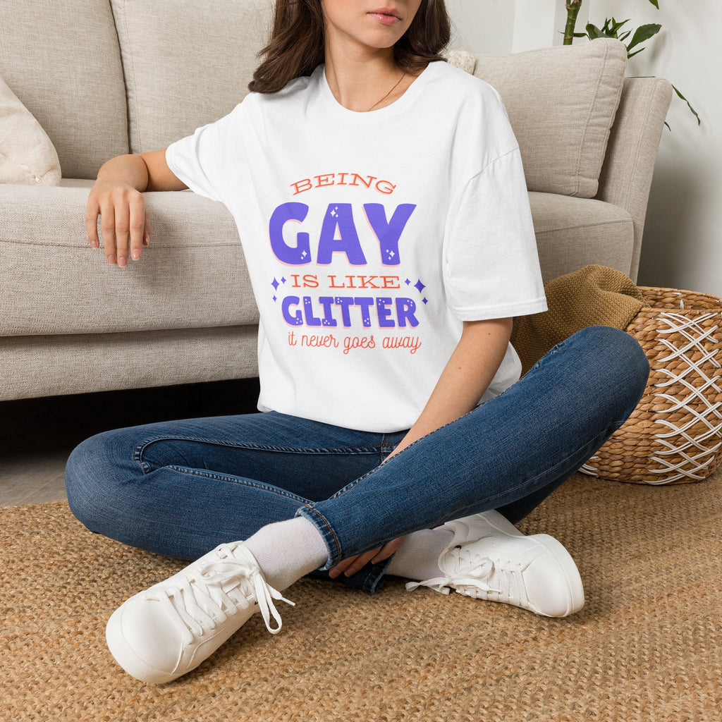 Being Gay Is Like Glitter Pride Tree Las Vegas T-Shirt