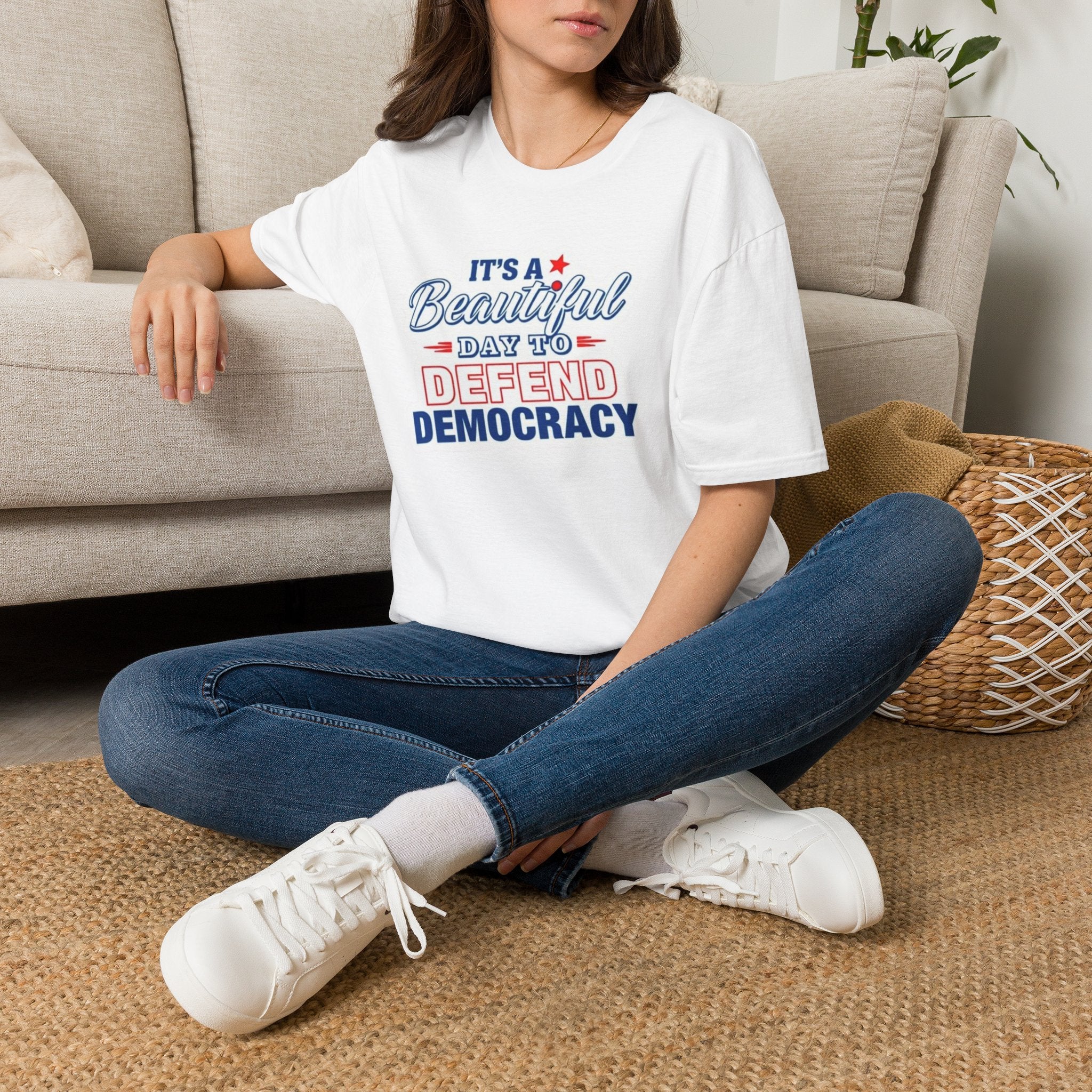 Defend Democracy Unisex Softstyle T-Shirt - Perfect for Activism and Everyday Wear