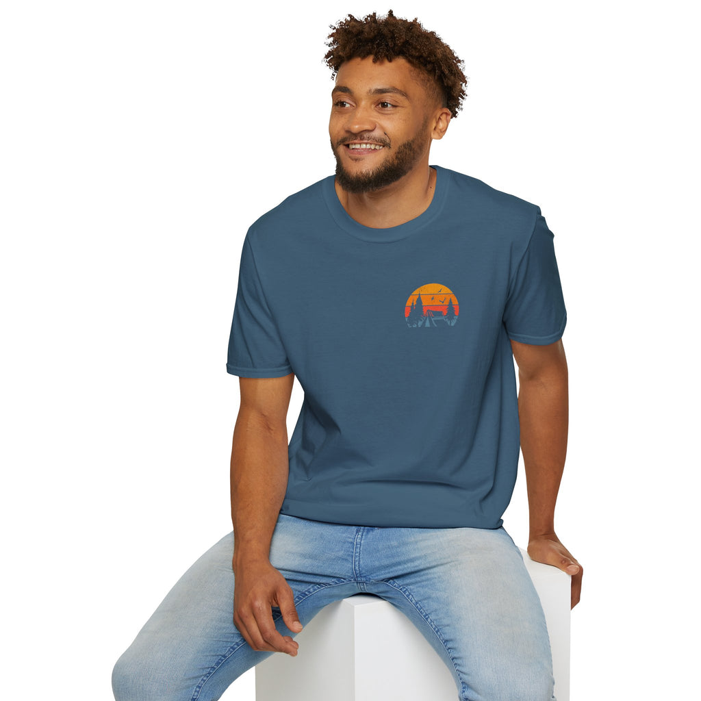 Unisex Softstyle T-Shirt - 'I'd Rather Be Camping' Adventure Tee